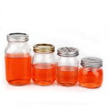 Custom 4oz 8oz 12oz 16oz 32oz 50oz 64oz Clear Wide Mouth Glass Mason Jar with Screw Metal Lid